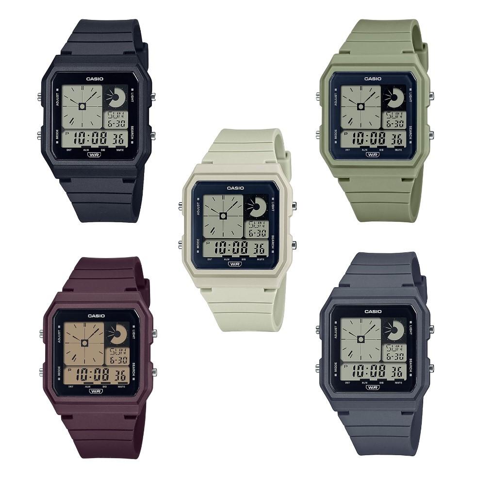 【CASIO卡西歐 數位/指針雙顯錶】經緯度鐘錶 休閒風格 個性時尚 新穎中性錶款 閨密 情侶旅遊 數位雙顯LF-20W