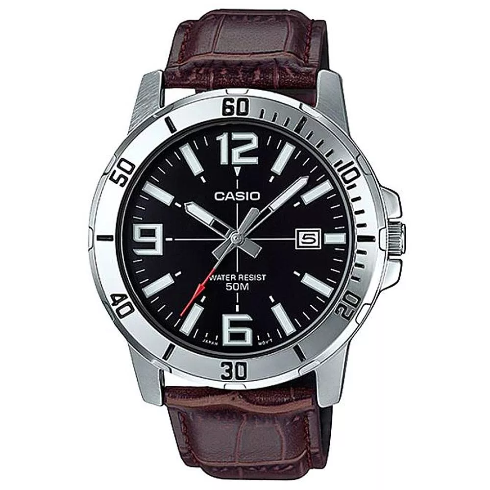 【CASIO石英皮帶錶】經緯度鐘錶 超優型男 沉穩個性錶 簡約大方商務錶 日期顯示MTP-VD01D