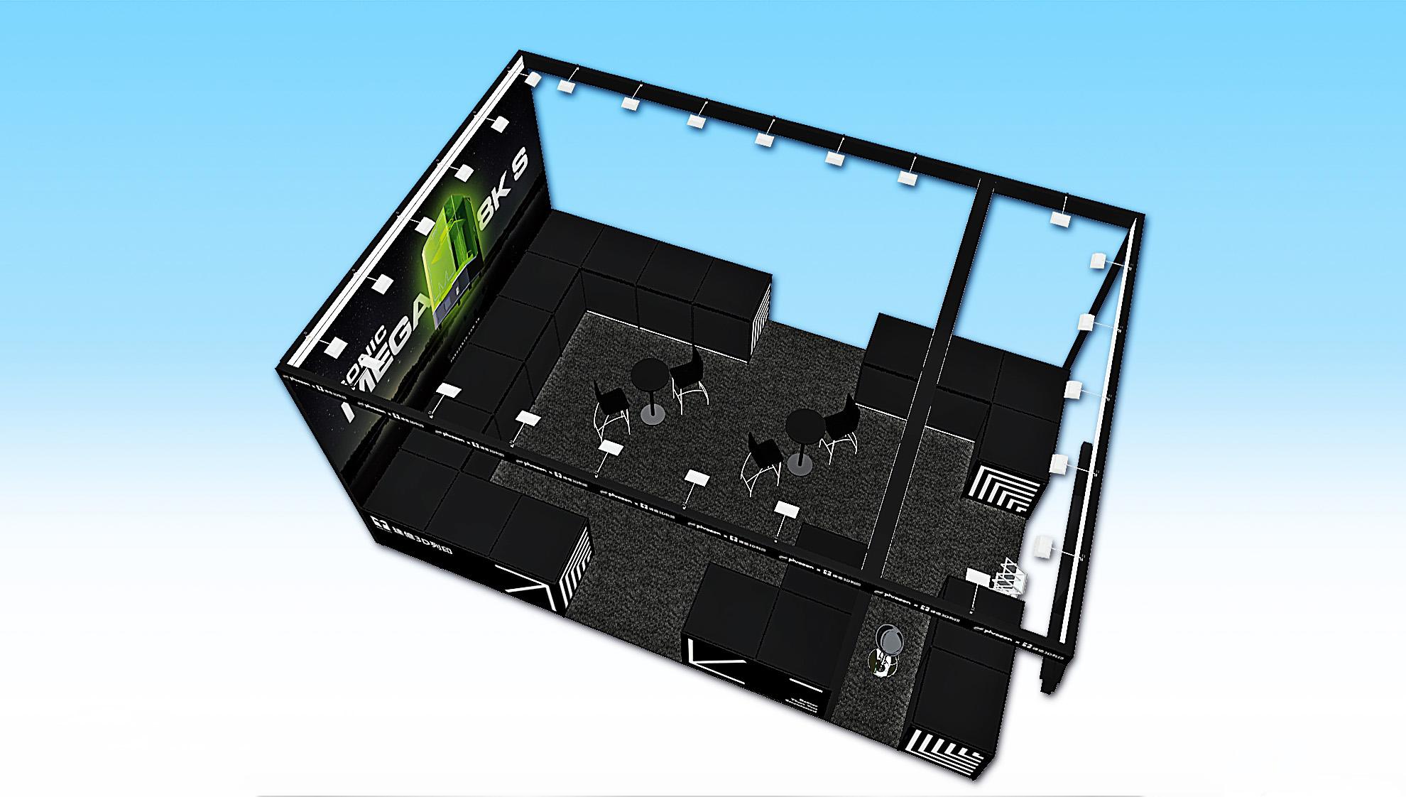 達億和Phrozen 3D展展場設計 示意圖