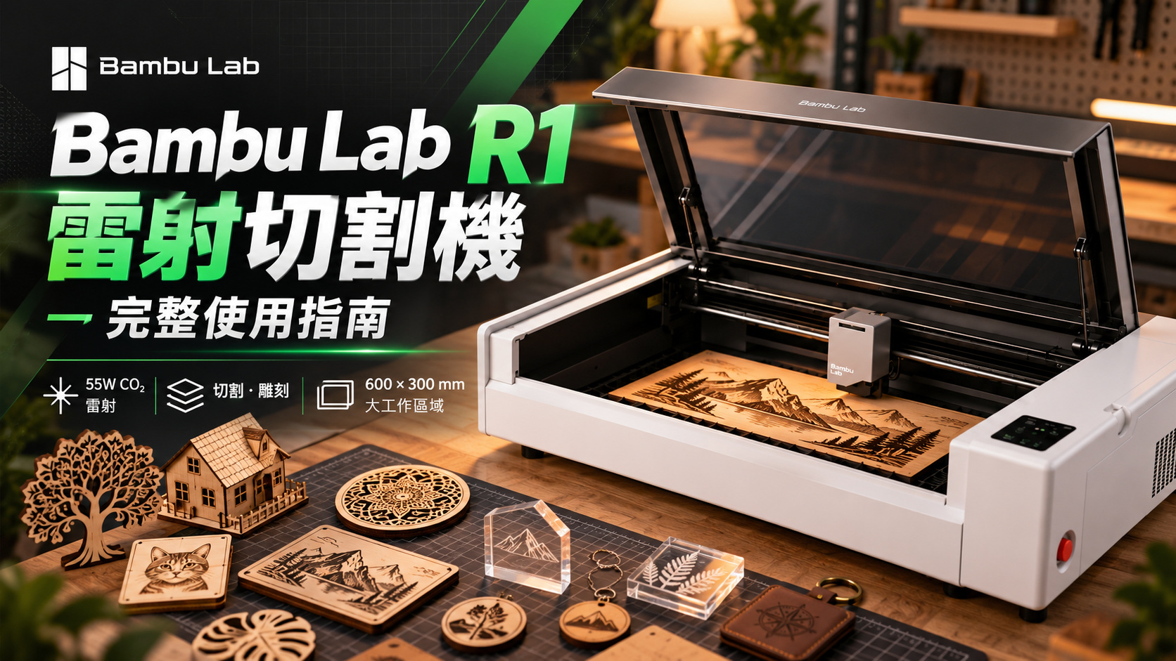 Bambu Lab R1 雷射切割機完整使用指南