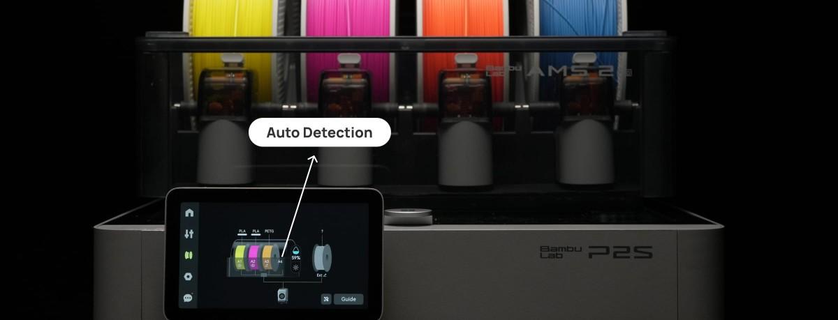 Bambu Lab AMS 自動讀取 PLA Matte 線材 RFID 並辨識線材