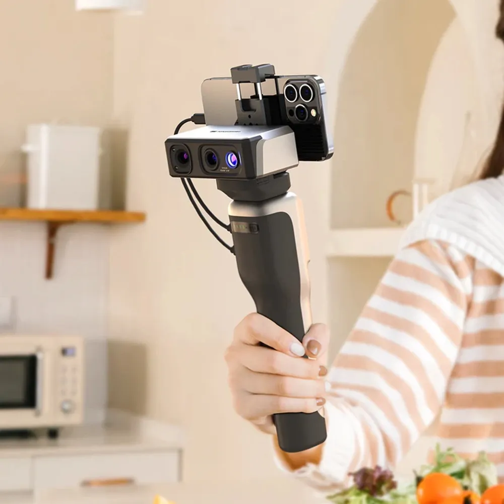 3DMakerpro Smart Grip 智慧握把搭配手機與掃描器使用