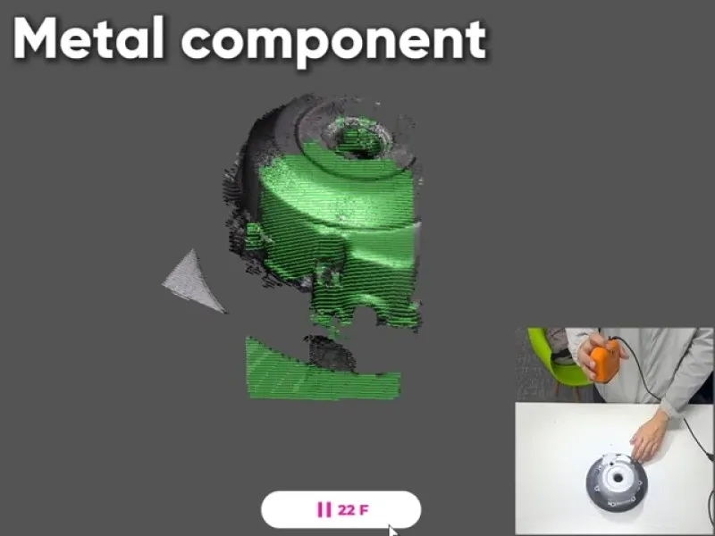 3DMakerpro Fox 掃描深色金屬零件