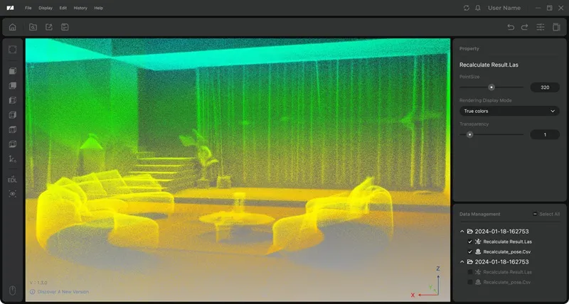 RayStudio 點雲後處理軟體介面