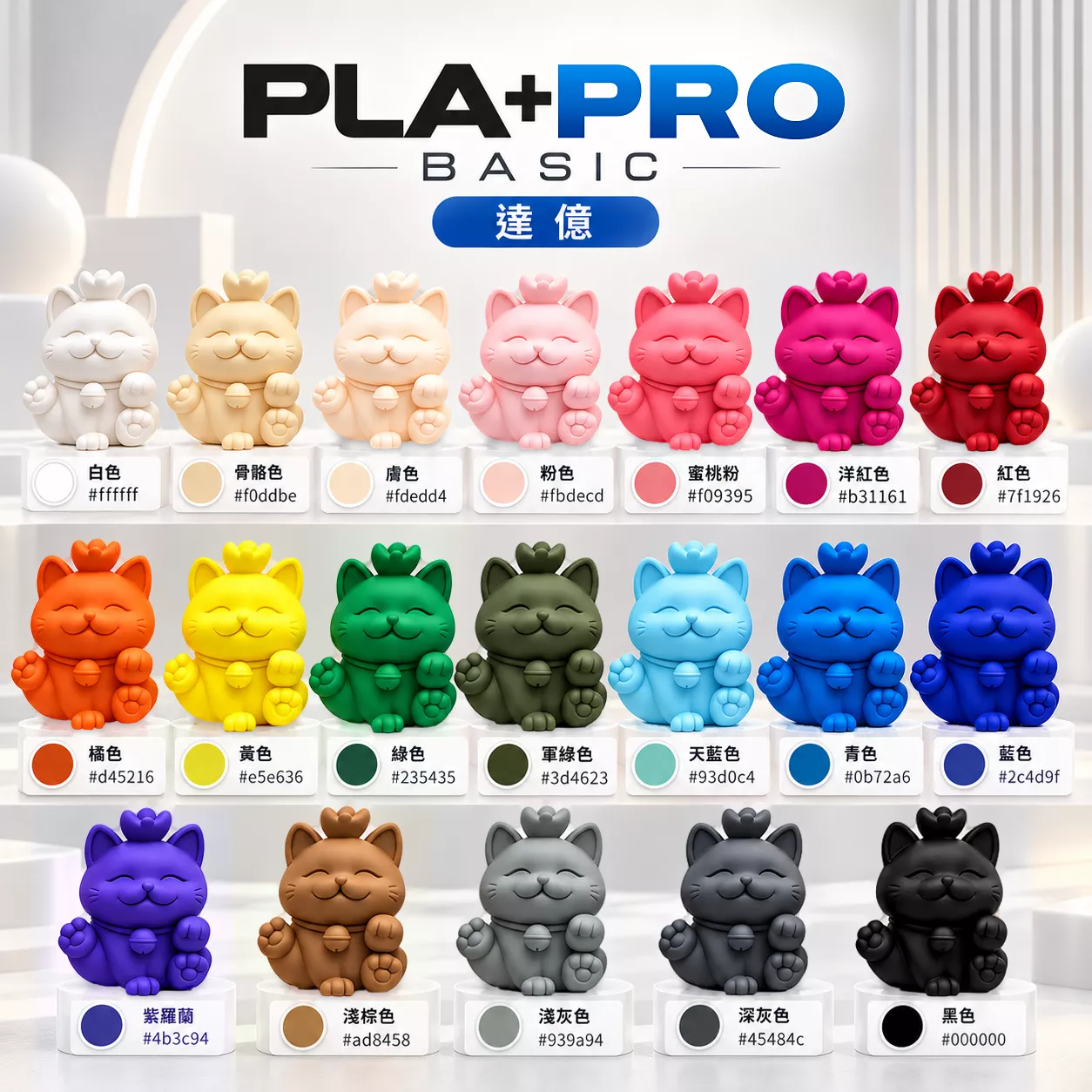《新品上市》PLA+PRO BASIC 達億全色系線材 | 適用所有FDM機型