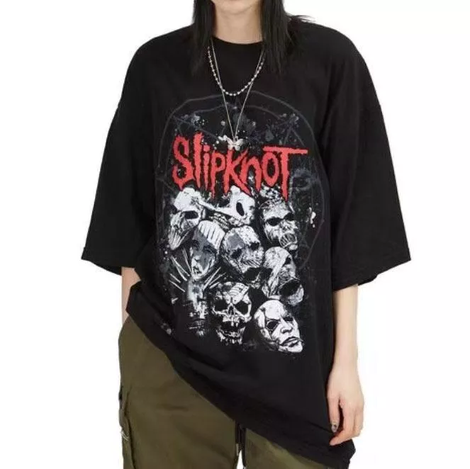 Raucohouse Slipknot滑結樂團骷髏短Tee