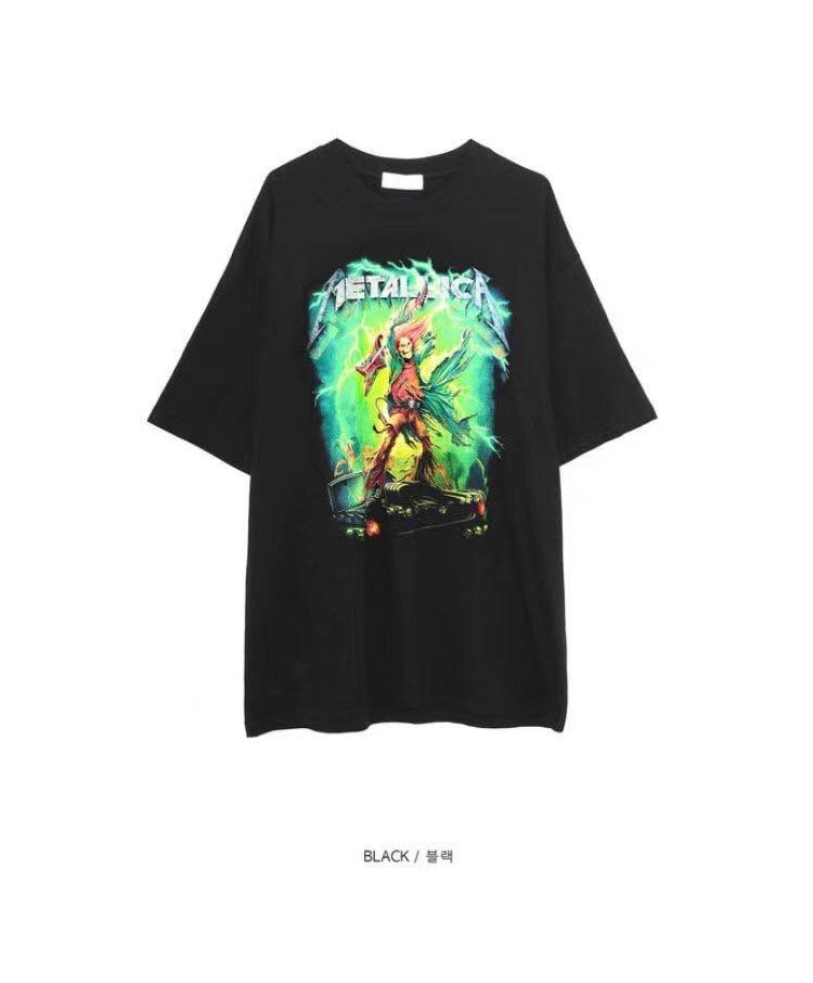 Raucohouse GREEN METALLICA  PRINTING 骷髏吉他手 短Tee 上衣