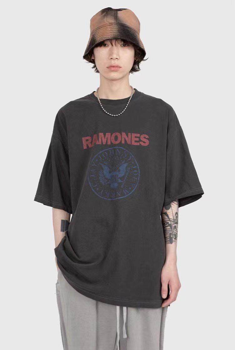 Raucohouse 1991 RAMONES洗舊 短T