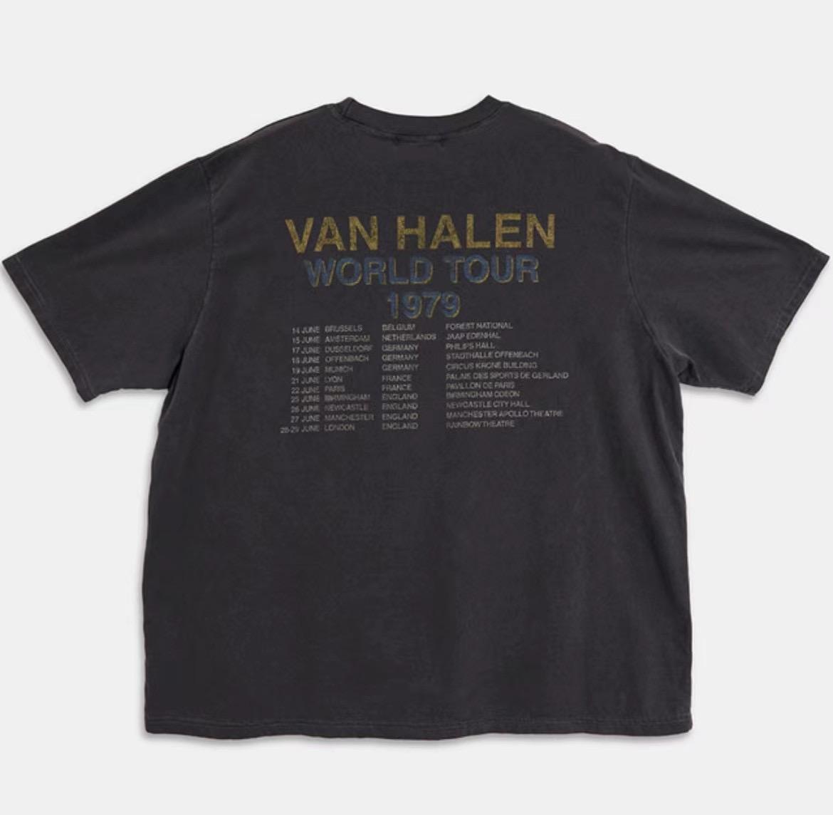 Raucohouse VAN HALEN WORLD TOUR 1979水洗短Tee