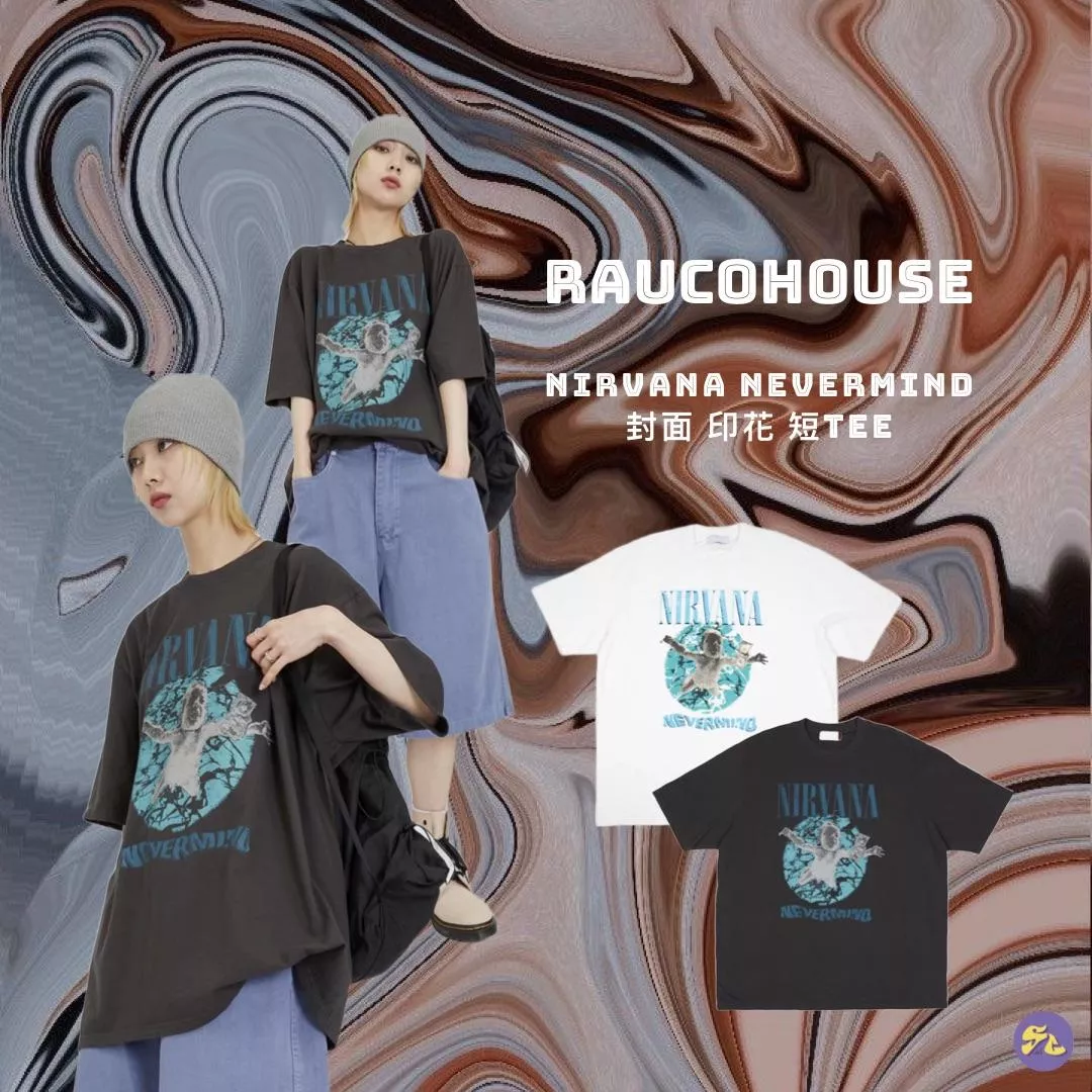 Raucohouse Nirvana Nevermind 封面印花短Tee