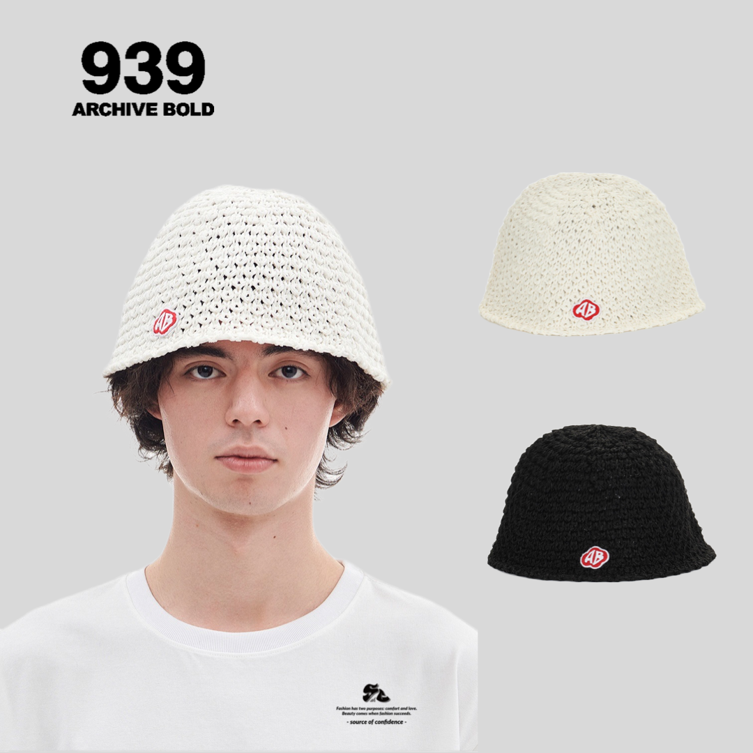 ARCHIVE BOLD 939 RED MOSS PATCHED BUCKET HAT 漁夫帽