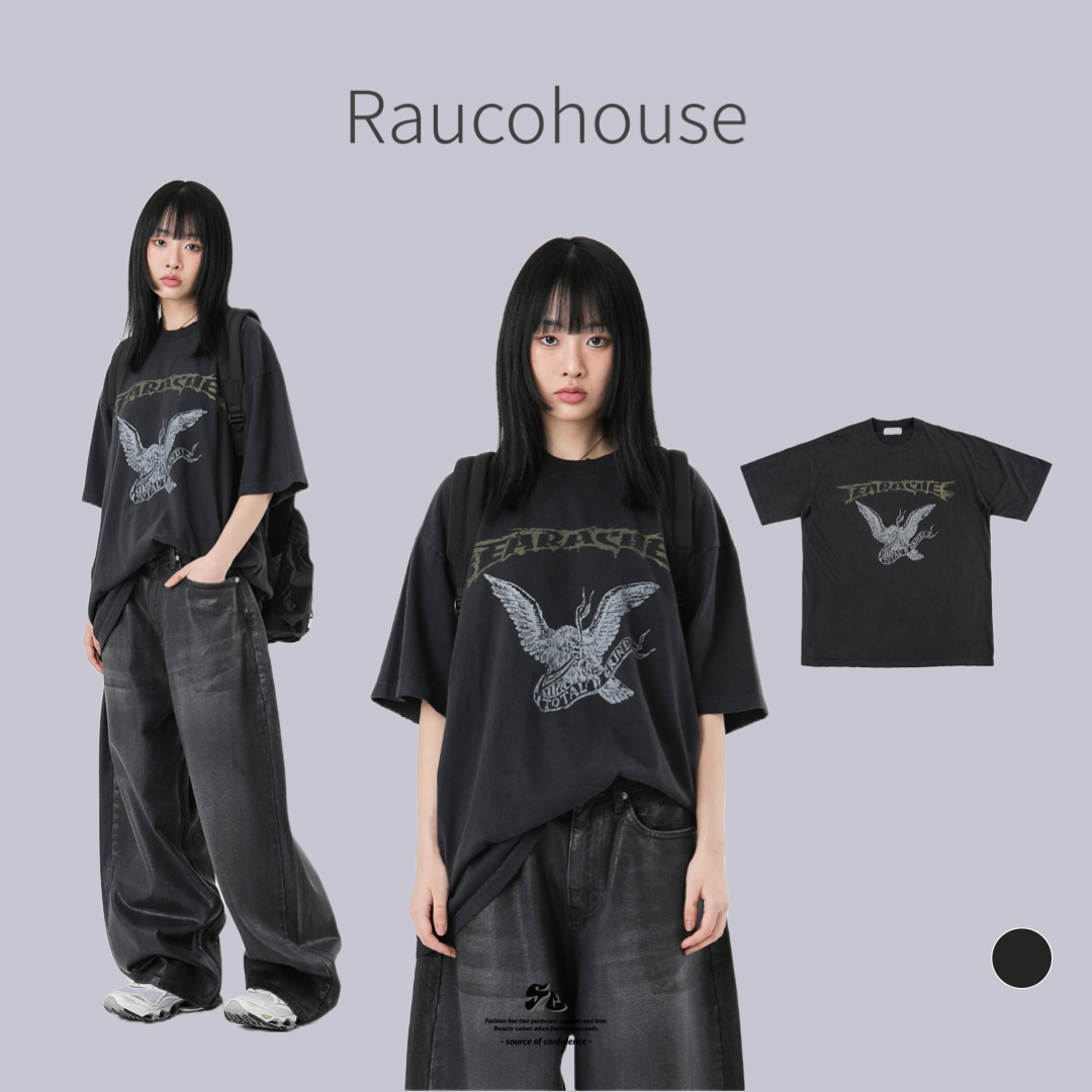 Raucohouse Total Grind 老鷹印刷短Tee