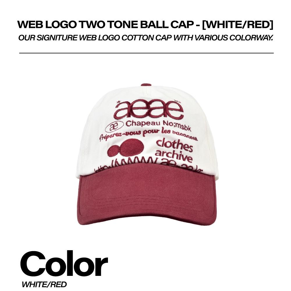 aeae WEB LOGO TWO TONE BALL CAP 老帽