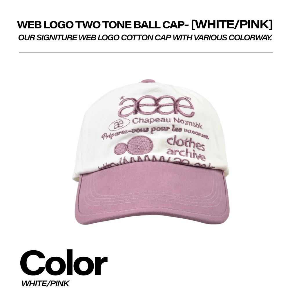 aeae WEB LOGO TWO TONE BALL CAP 老帽