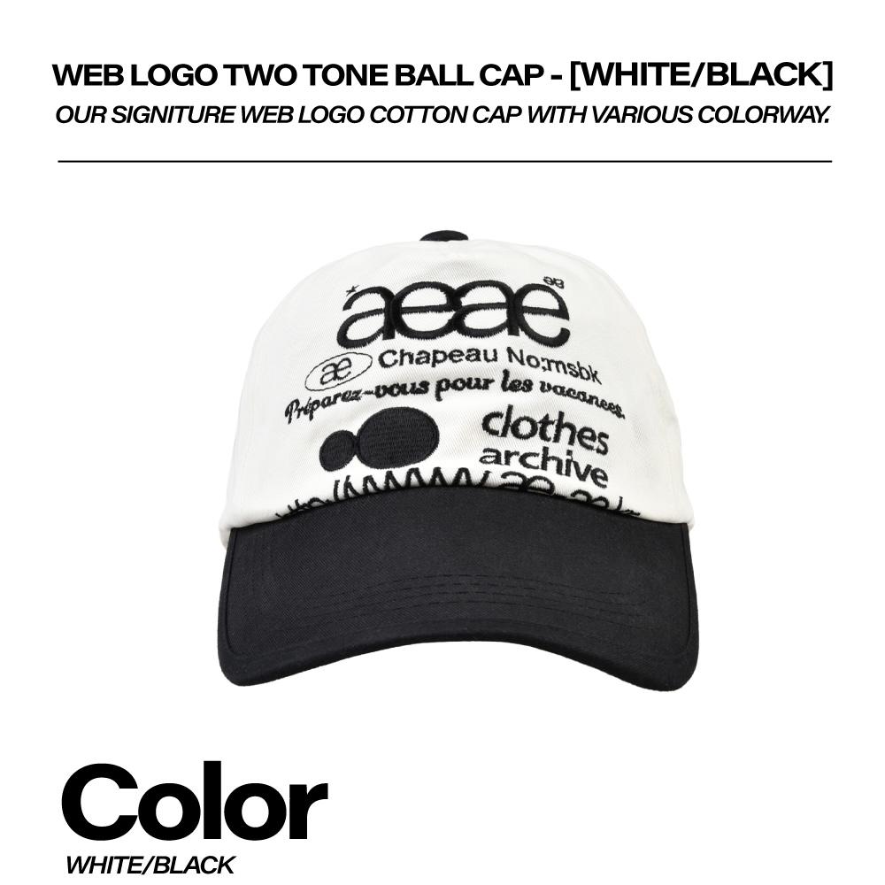 aeae WEB LOGO TWO TONE BALL CAP 老帽