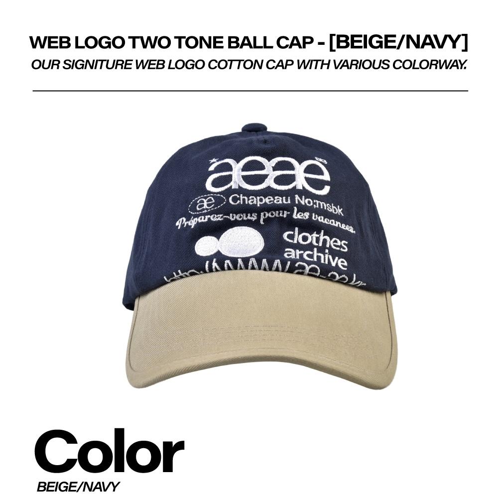 aeae WEB LOGO TWO TONE BALL CAP 老帽