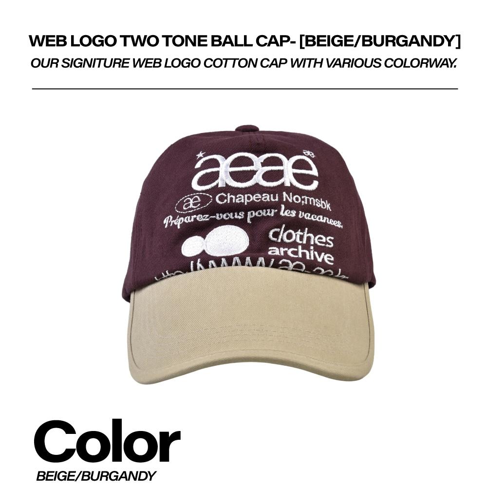 aeae WEB LOGO TWO TONE BALL CAP 老帽