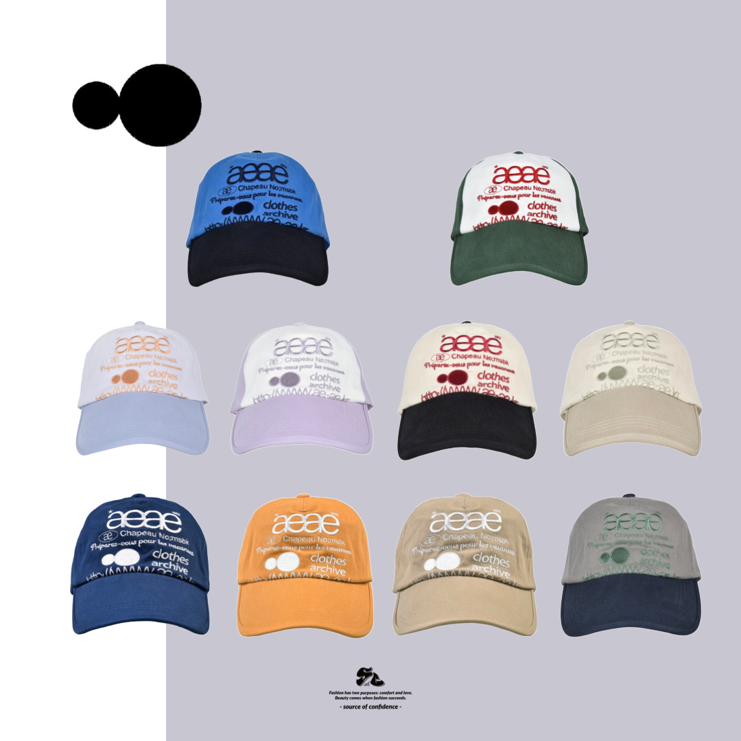 aeae WEB LOGO 5 PANNEL BALL CAP 老帽