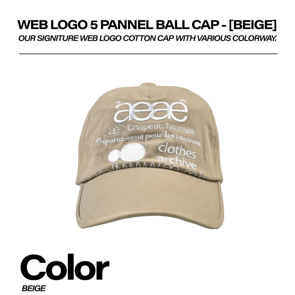 aeae WEB LOGO 5 PANNEL BALL CAP 老帽