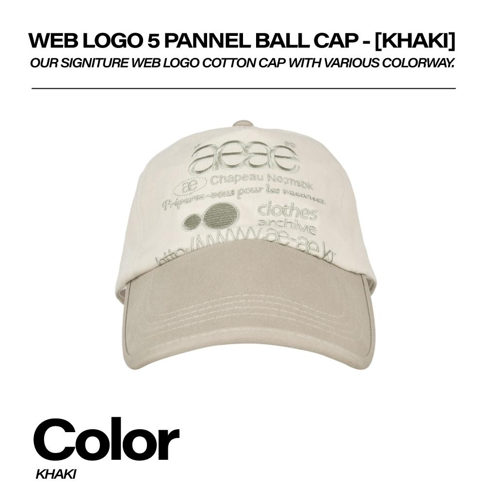 aeae WEB LOGO 5 PANNEL BALL CAP 老帽