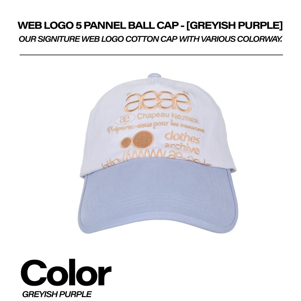 aeae WEB LOGO 5 PANNEL BALL CAP 老帽