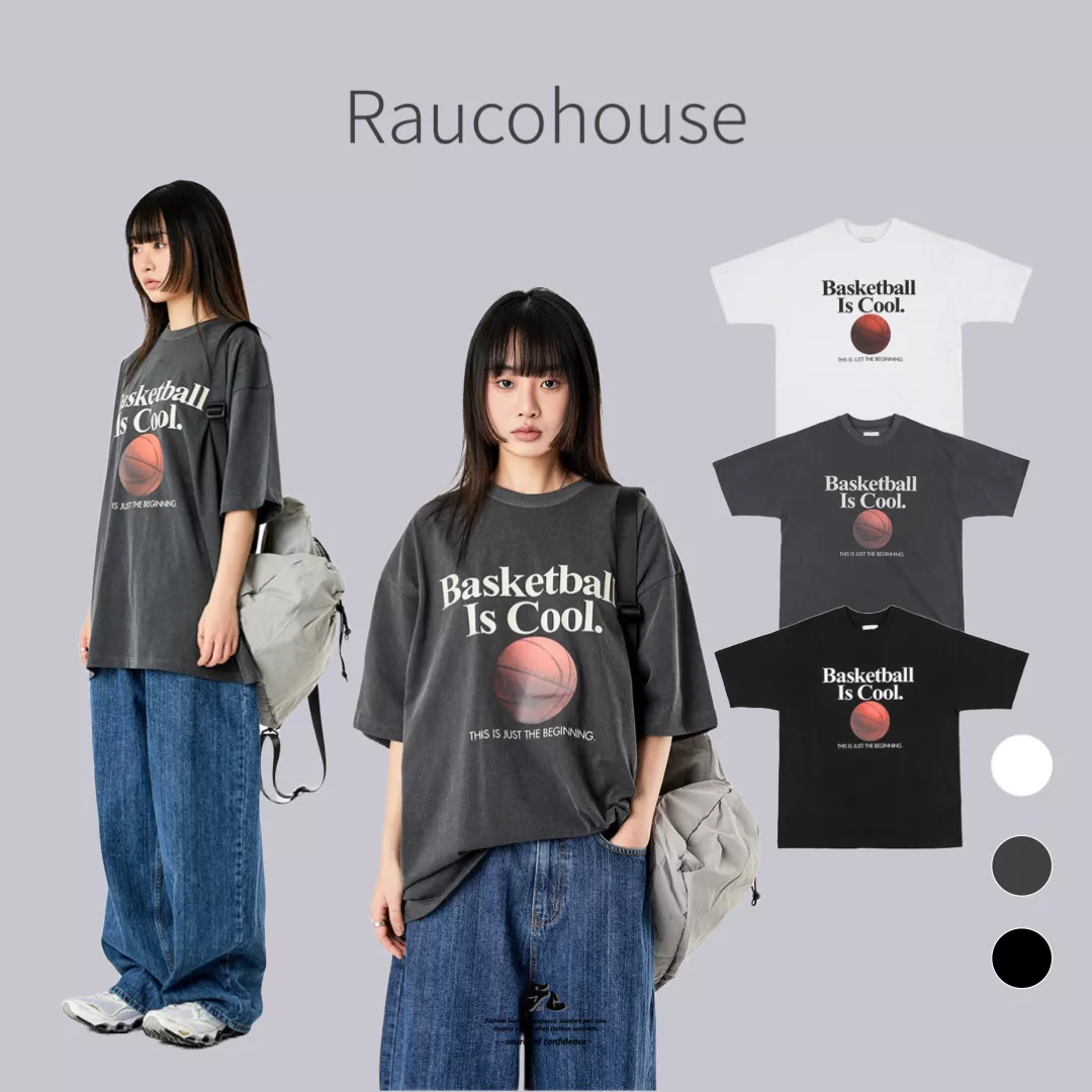 Raucohouse Basketball Is Cool 籃球印刷 短Tee