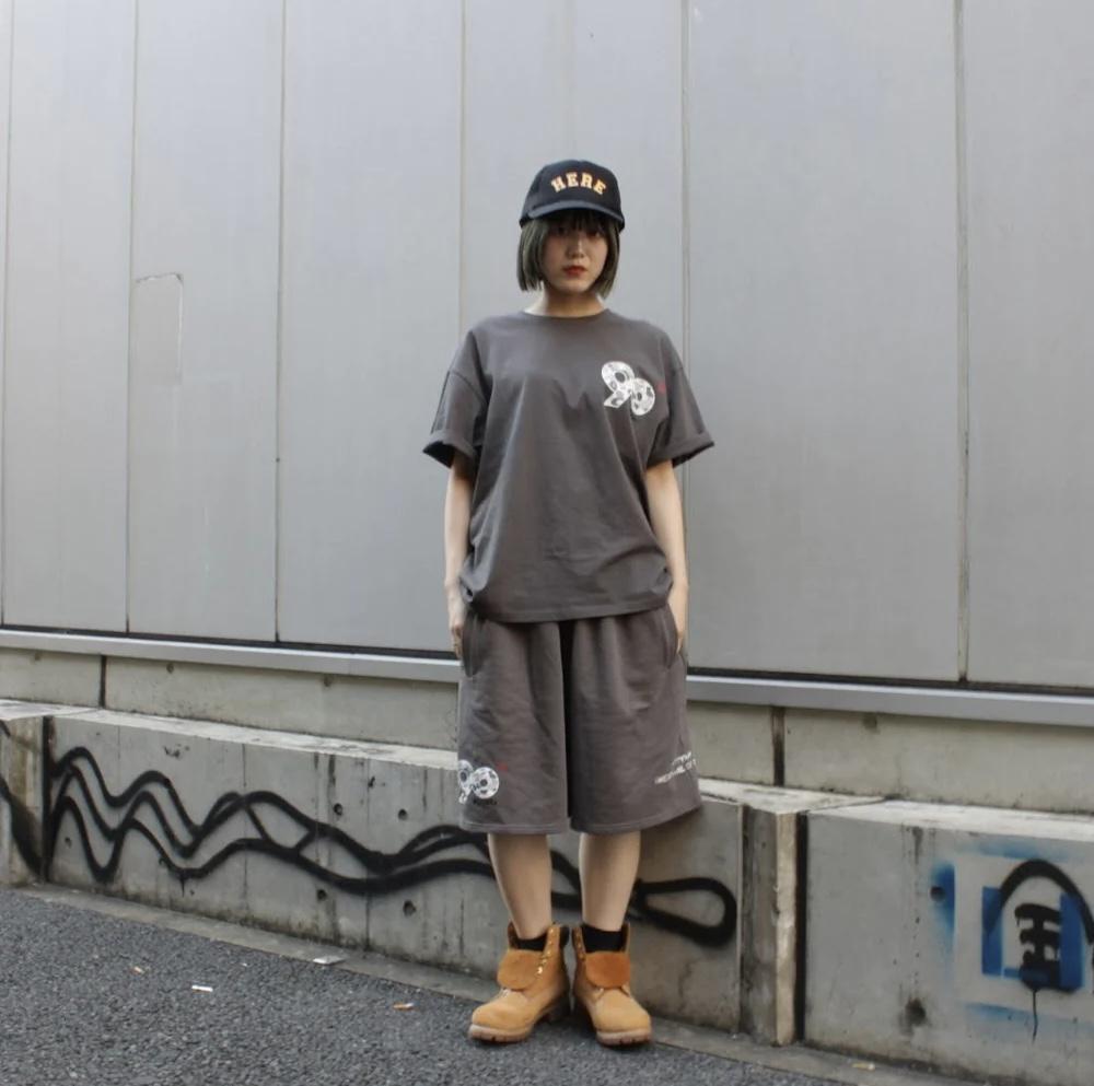 9090 Logo Camo Sweat Half Pants短褲