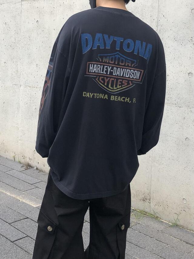 DAYTONA漸層火焰水洗薄長Tee