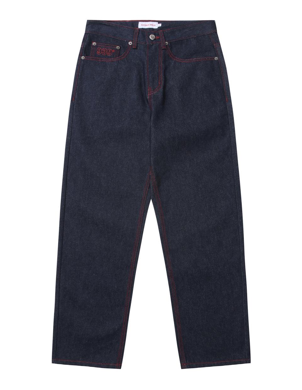 ARCHIVE BOLD 939 RED STITCH DENIM PANTS牛仔褲