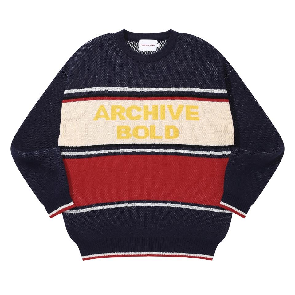 ARCHIVE BOLD 939 AB STRIPE PANEL KNIT針織毛衣