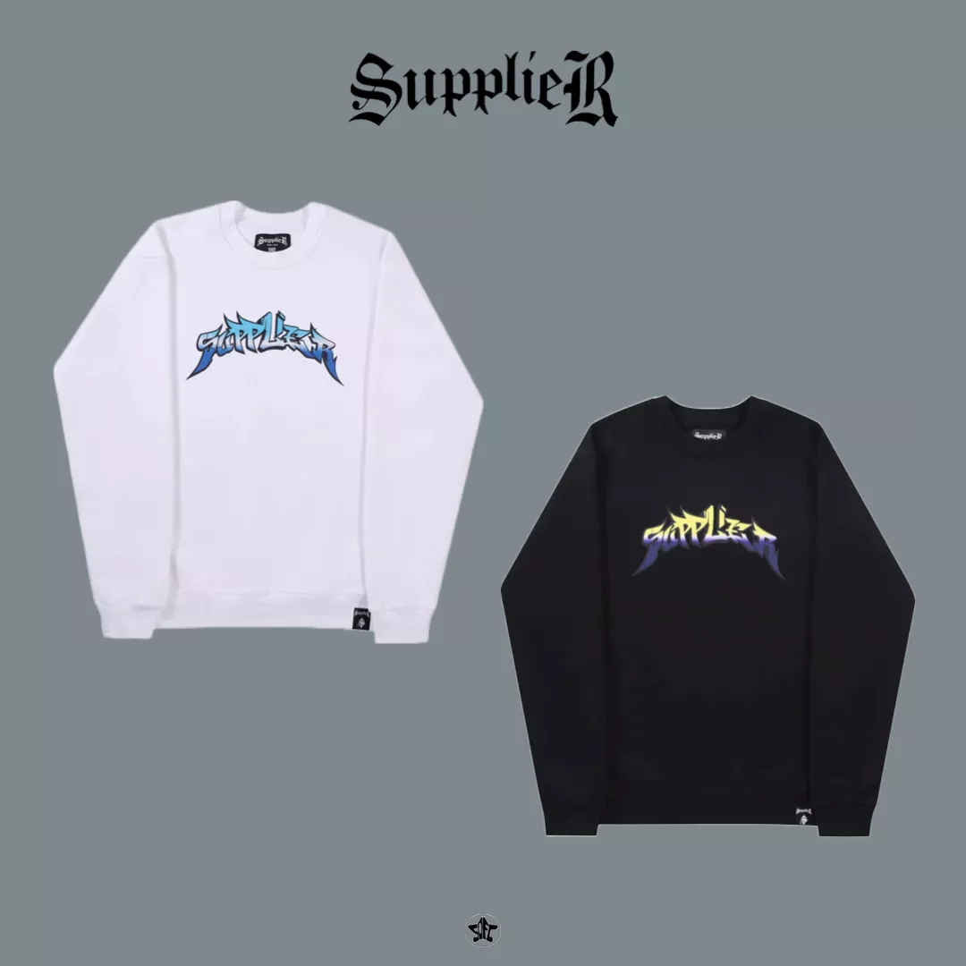 SUPPLIER Graffiti Logo Crewneck美式塗鴉字母LOGO大學Tee