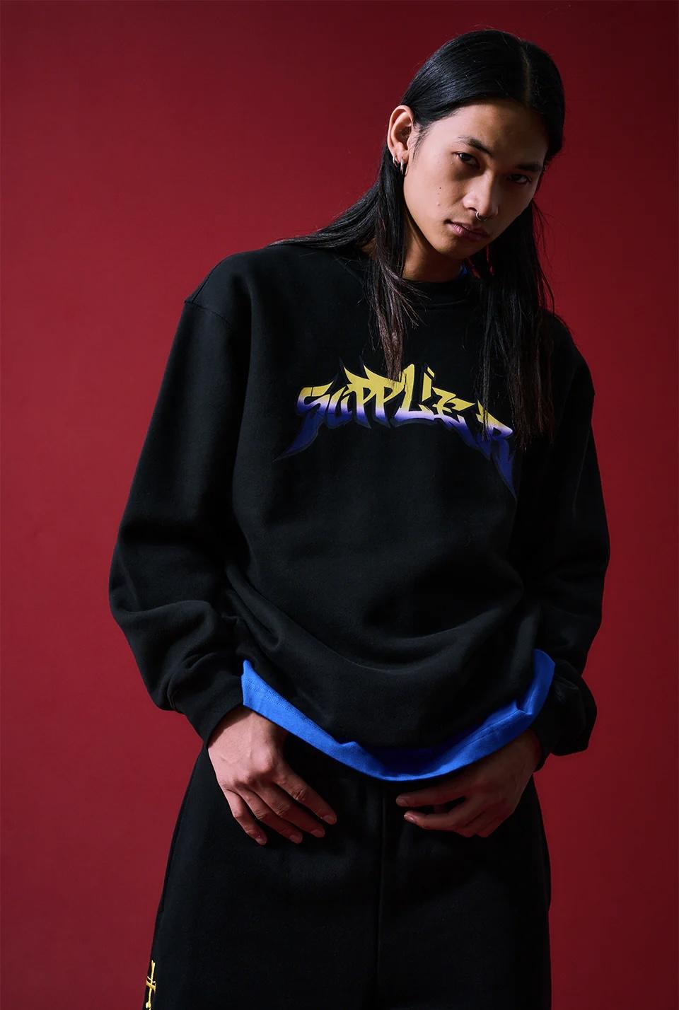 SUPPLIER Graffiti Logo Crewneck美式塗鴉字母LOGO大學Tee