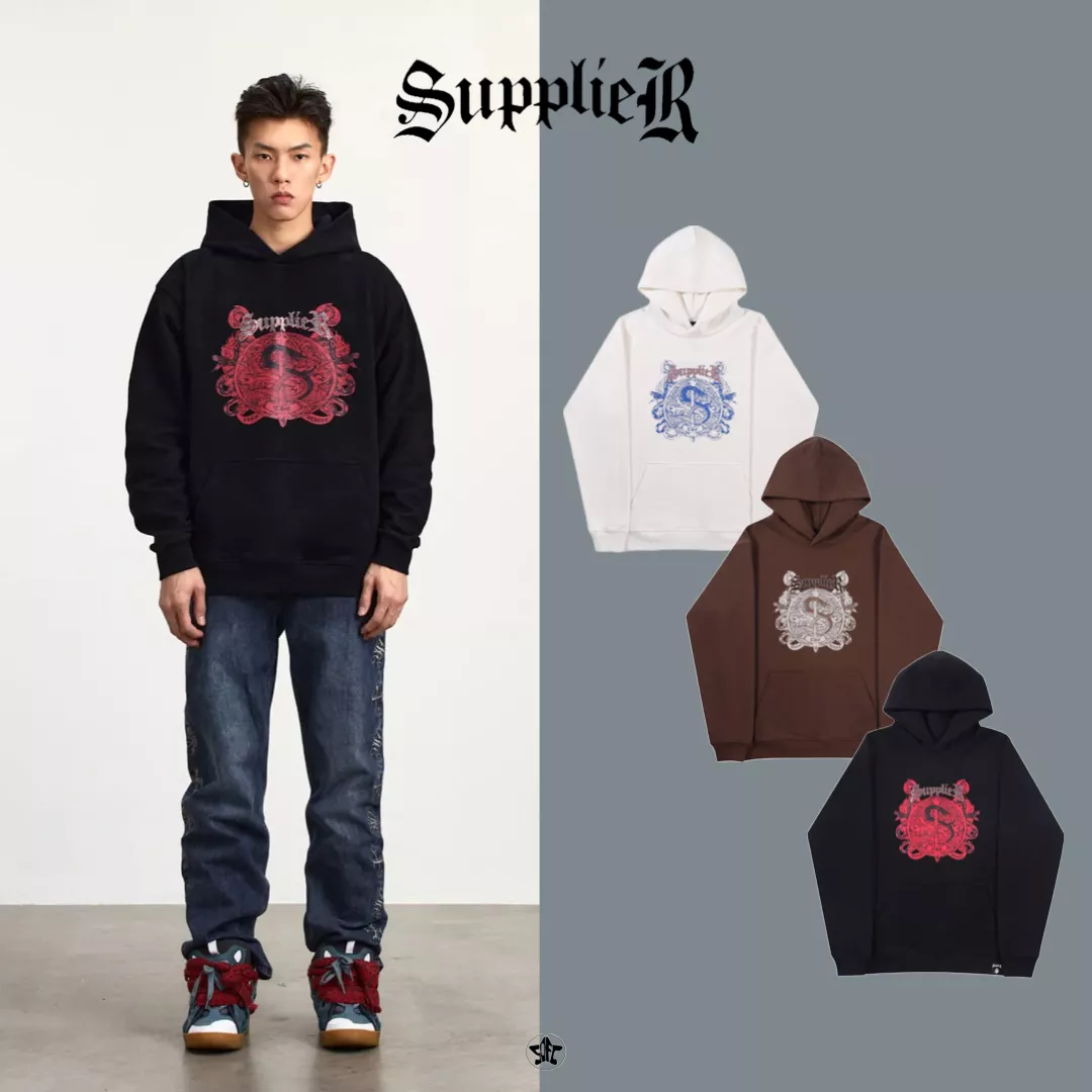 SUPPLIER Snake Emblem Hoodie蛇圖騰印花LOGO帽Tee