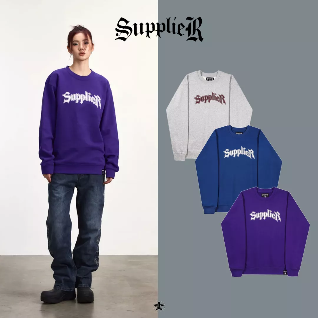 SUPPLIER Iron Logo Crewneck LOGO大學Tee