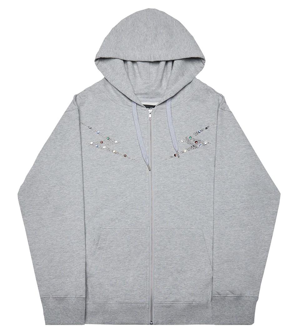 SUPPLIER Lightning Rhinestone Zip Hoodie連帽外套