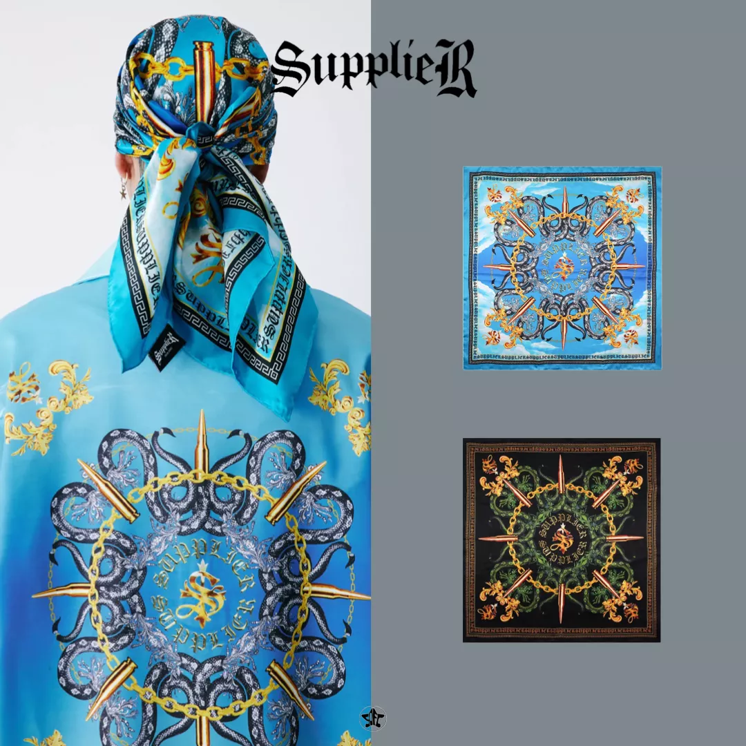 SUPPLIER Baroque Cross Silk Scarf方巾