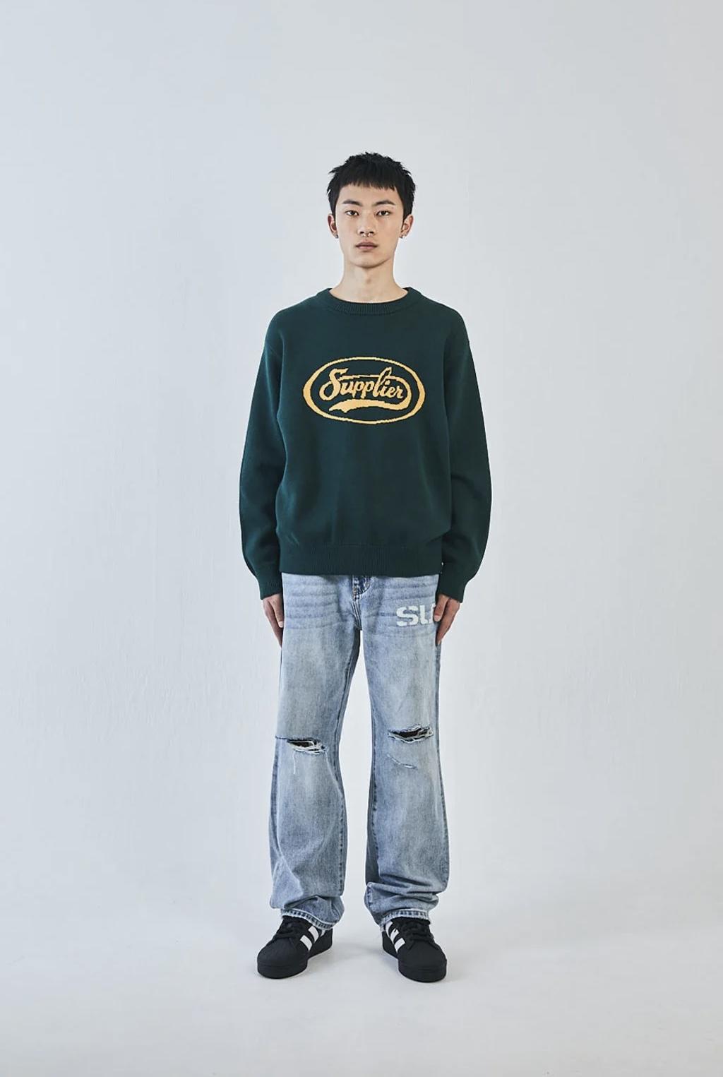 SUPPLIER Coca Logo Crew Knit大學Tee