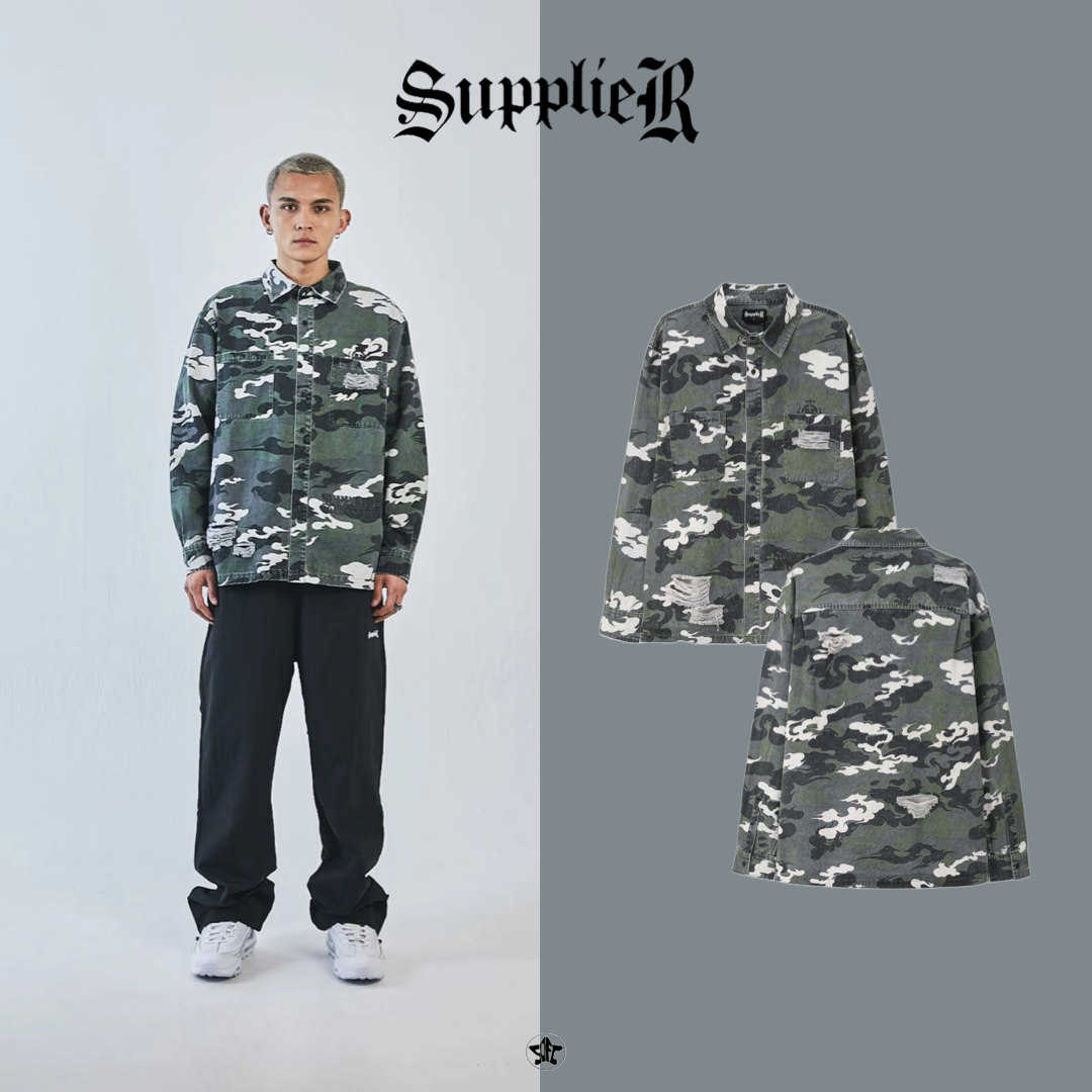 SUPPLIER Distressed Kemuri Camo Shirt襯衫