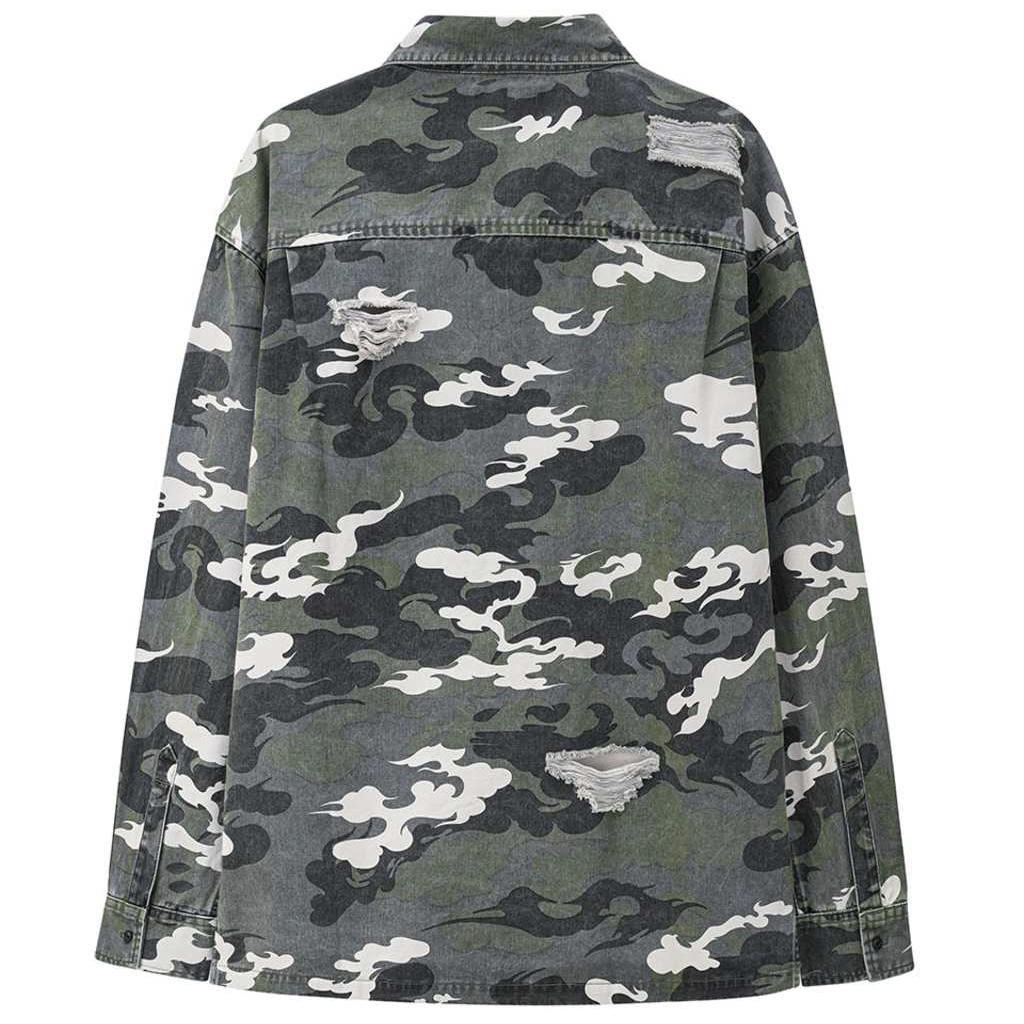 SUPPLIER Distressed Kemuri Camo Shirt襯衫