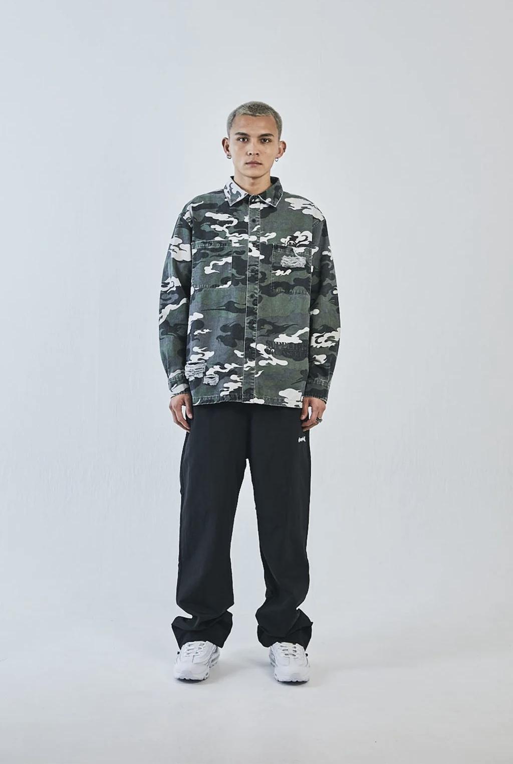 SUPPLIER Distressed Kemuri Camo Shirt襯衫