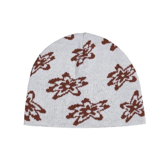 aeae JACQUARD FLOWER BEANIE毛帽