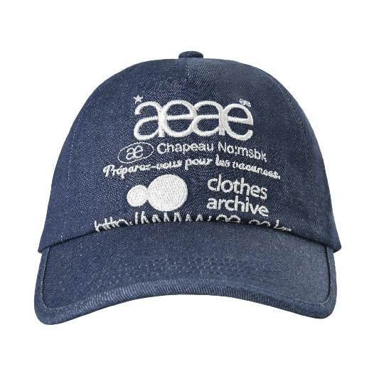 aeae WEB LOGO DENIM 5 PANNEL CAP老帽