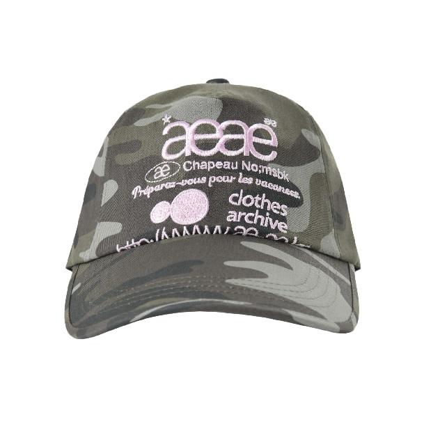 aeae WEB LOGO CAMO 5 PANNEL CAP老帽