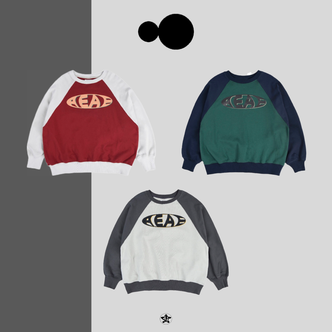 aeae VINTAGE LOGO RAGLAN SWEATSHIRTS大學Tee