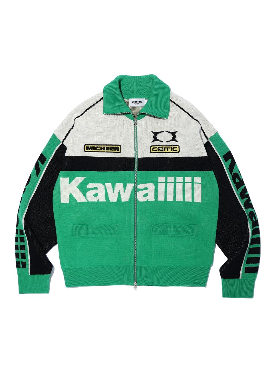 CRITIC KWAIIIII RACING ZIP-UP KNIT翻領針織外套