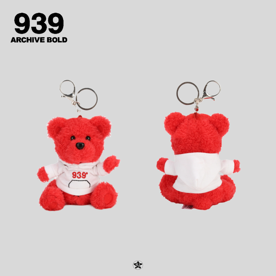 ARCHIVE BOLD 939 RED BEAR KEYRING小熊吊飾