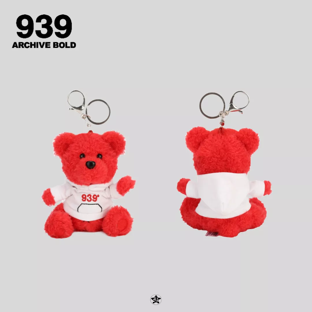 ARCHIVE BOLD 939 RED BEAR KEYRING小熊吊飾