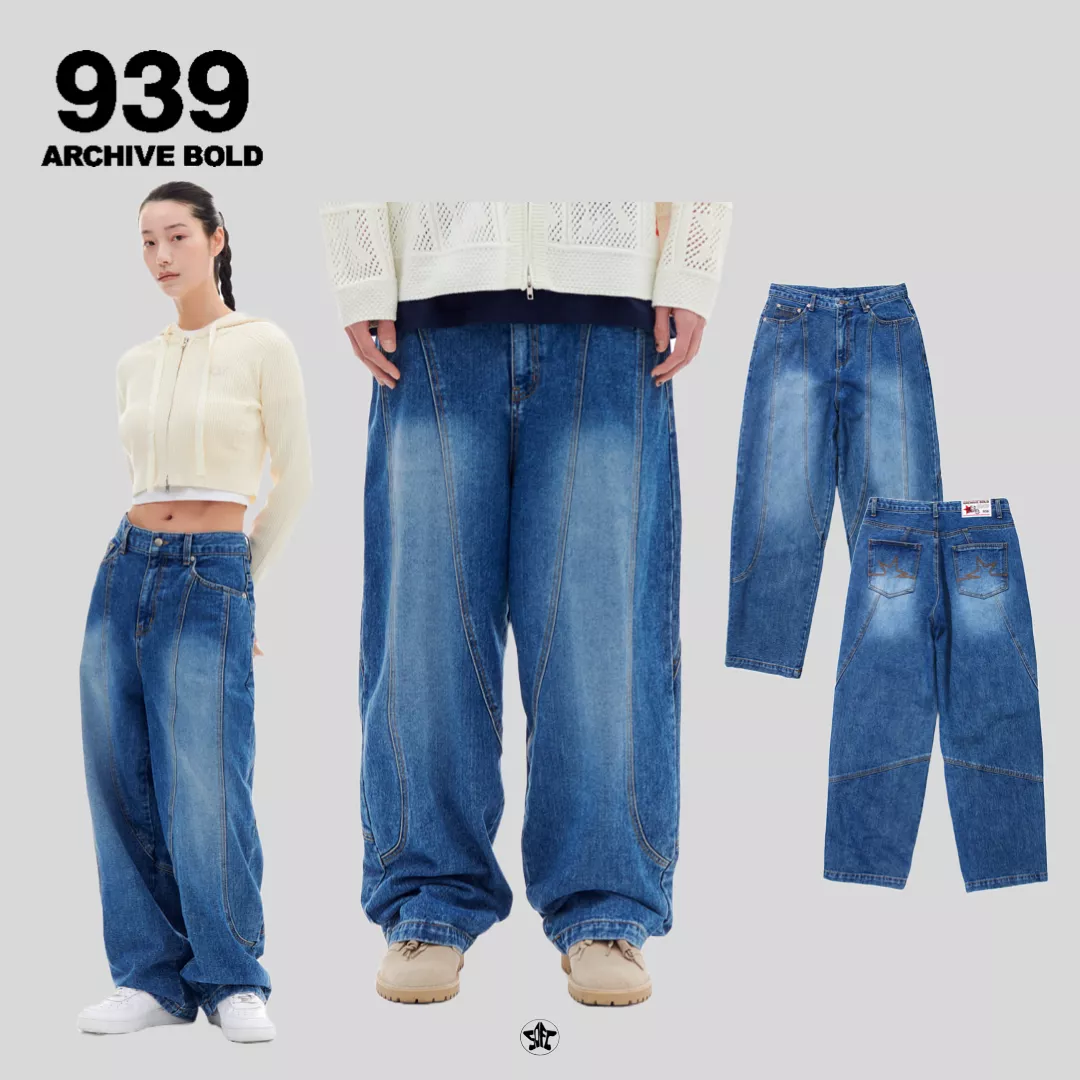 ARCHIVE BOLD 939 PANEL LINE DENIM PANTS面板線條牛仔褲