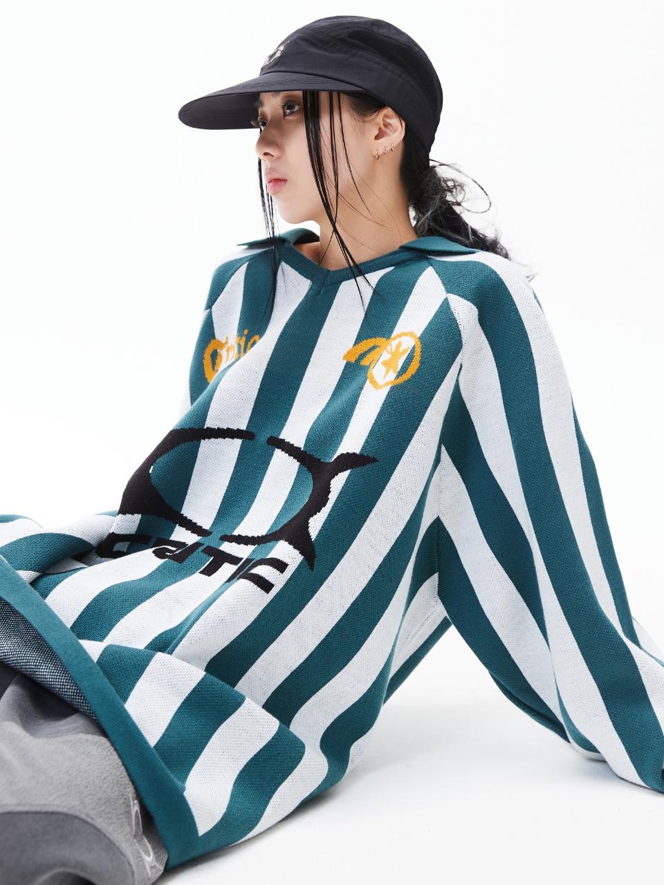 CRITIC KNIT STRIPE RACING JERSEY針織上衣