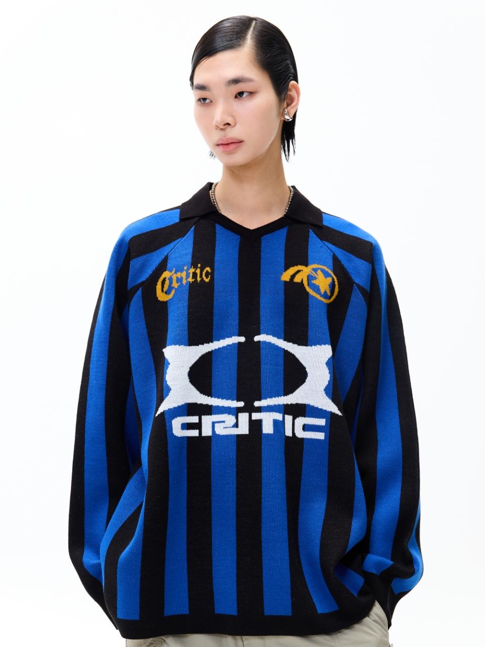 CRITIC KNIT STRIPE RACING JERSEY針織上衣